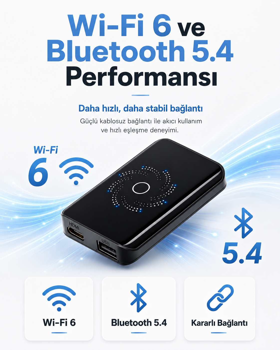 OtoVion™ AI Box – Kablosuz CarPlay, Android Auto ve Akıllı Multimedya Cihazı
